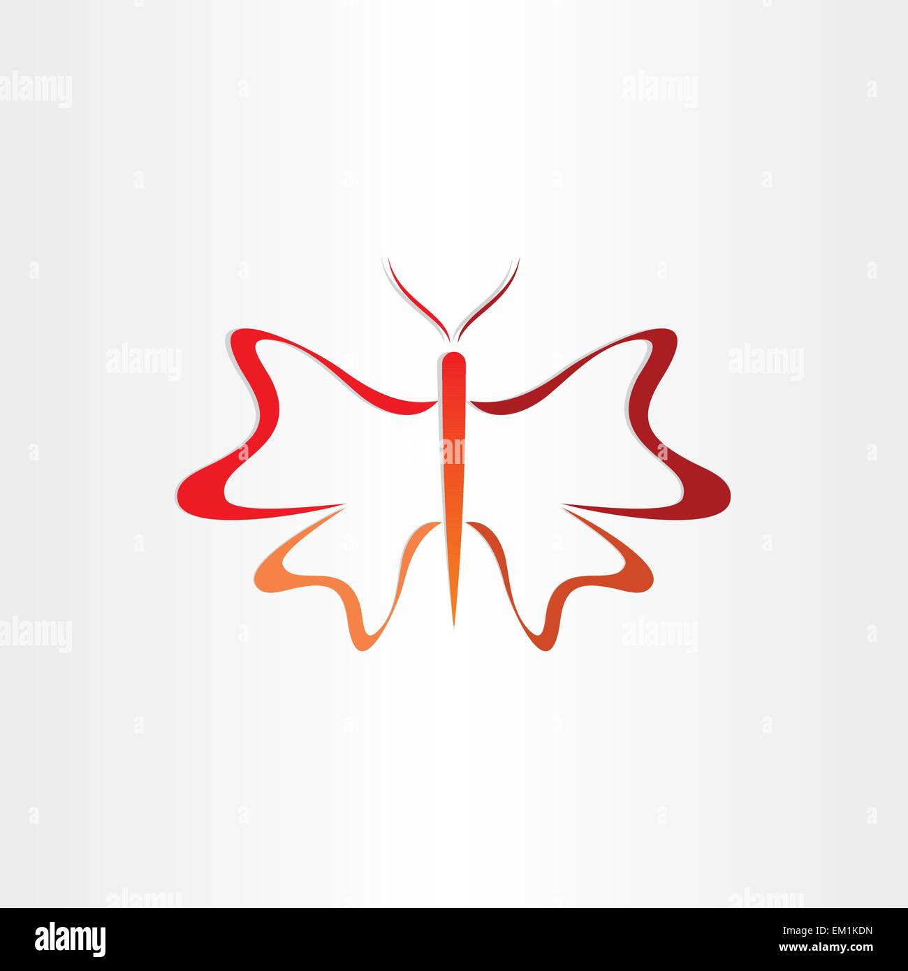 red butterfly birthday design art insect element Stock Vector Image