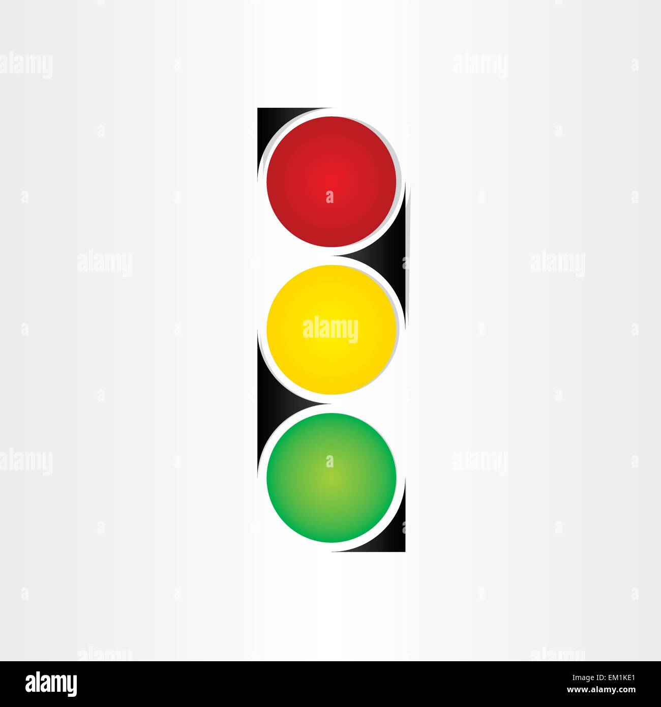 semaphore abstract traffic sign symbol red yellow green Stock Vector