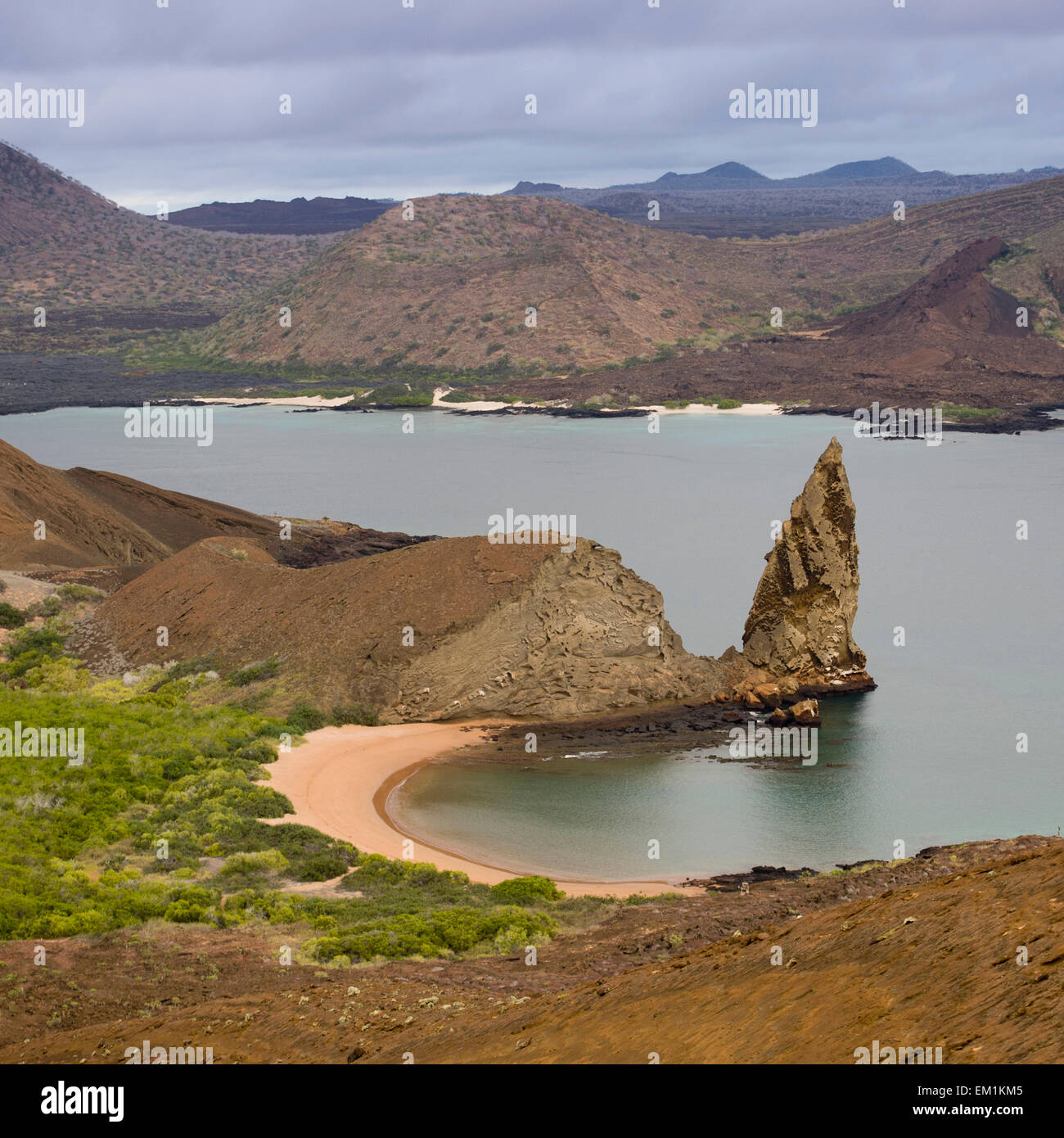 Pinnacle Rock On Bartolome Island; Galapagos Equador Stock Photo - Alamy