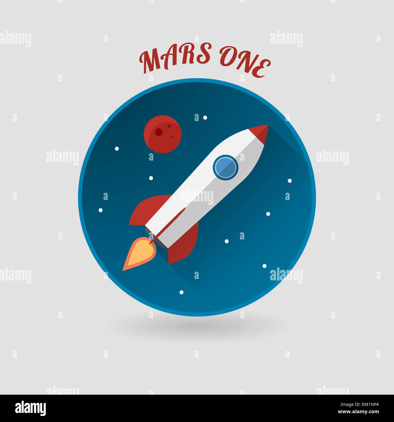 Modern Flat Design Icon Day Of Landing Humans On Mars Stock Photo Alamy