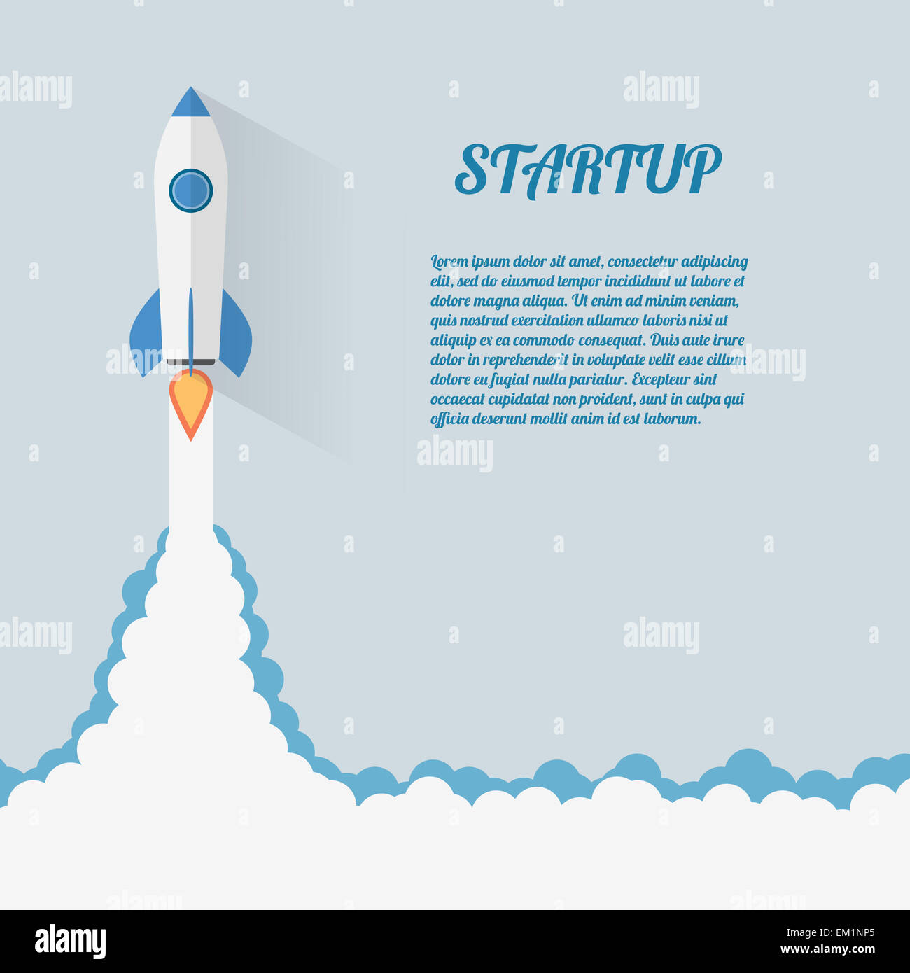 Start Up Concept Space Rocket Modern Flat Design Stock Photo - Alamy