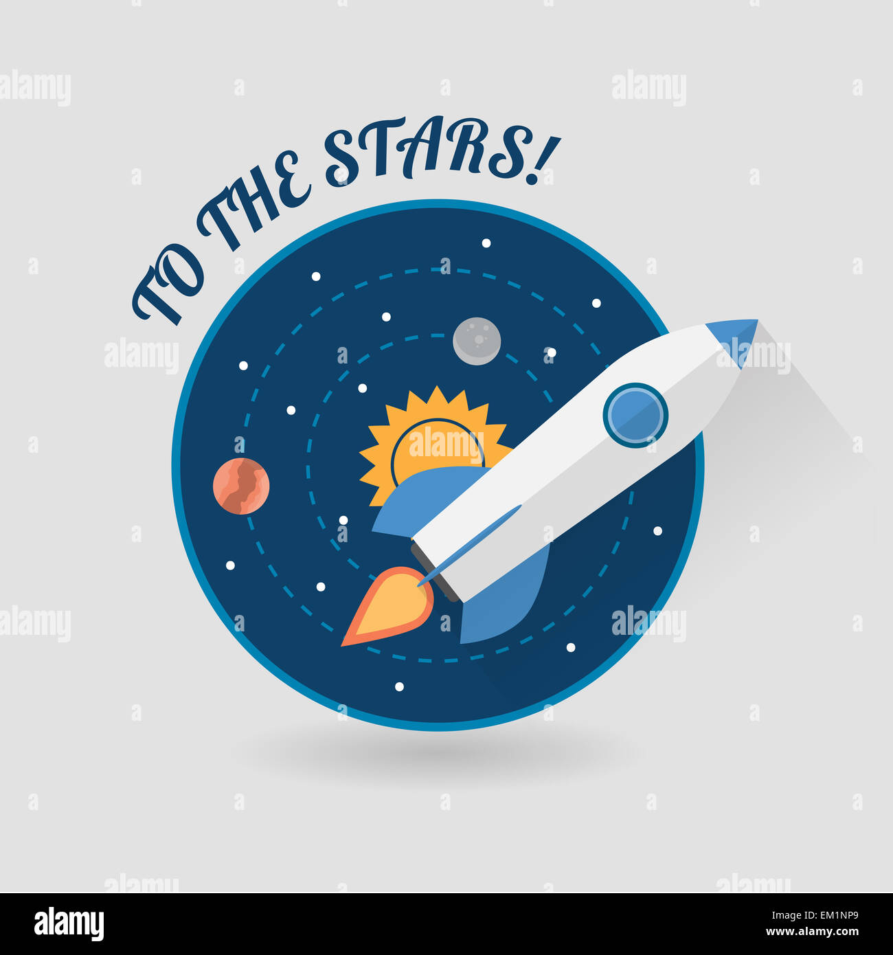 Start Up Concept Space Rocket Modern Flat Design Stock Photo - Alamy