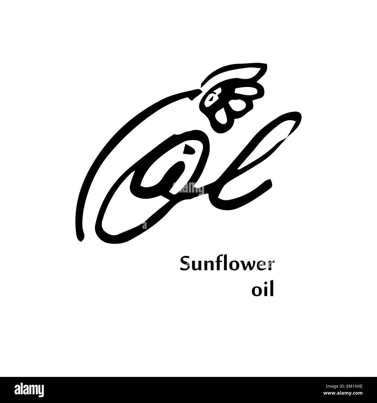 Design element sunflower oil for your ideas Stock Photo