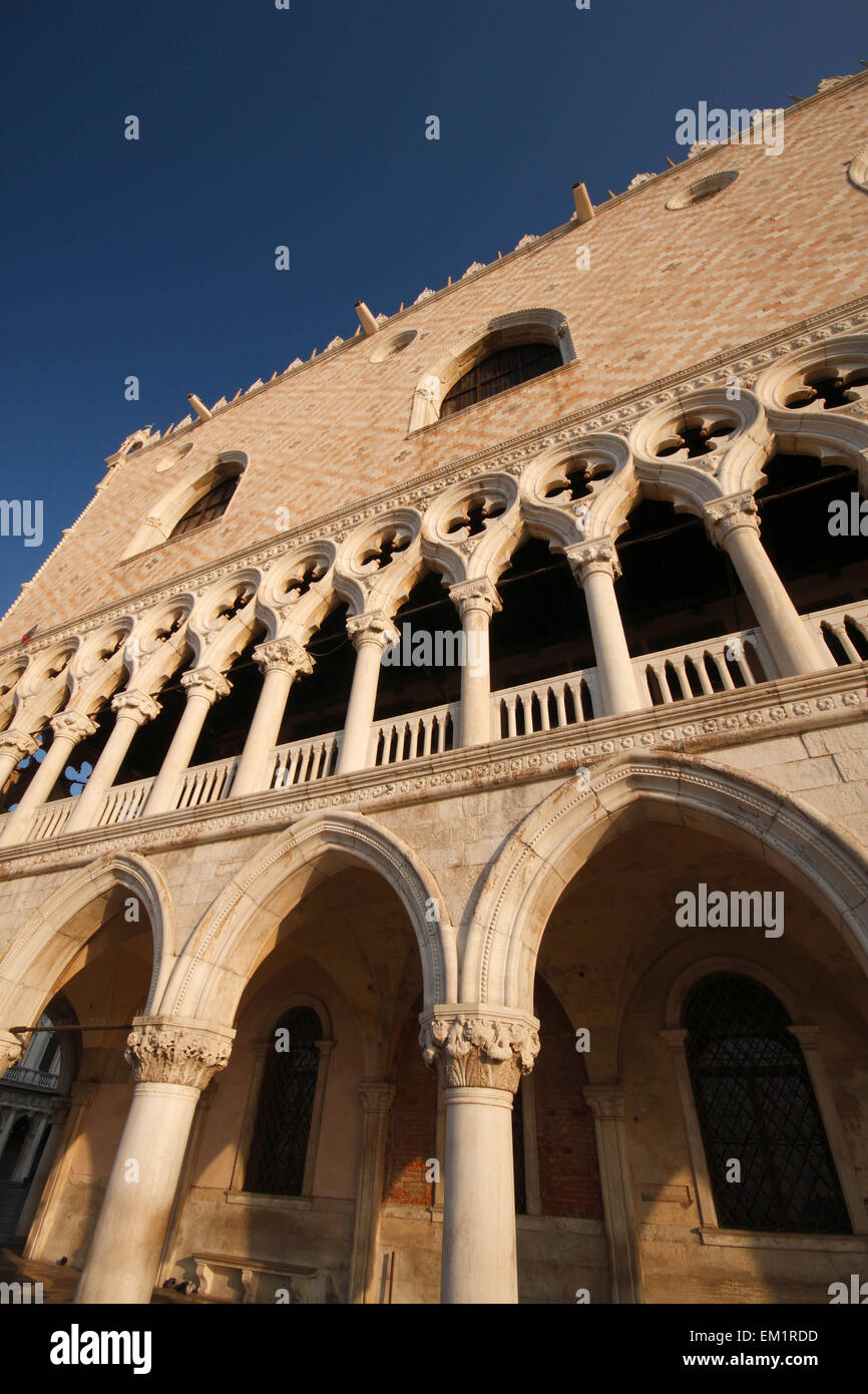 Doge's Palace Off Piazza San Marco Or St. Mark's Square; Venice Veneto Italy Stock Photo