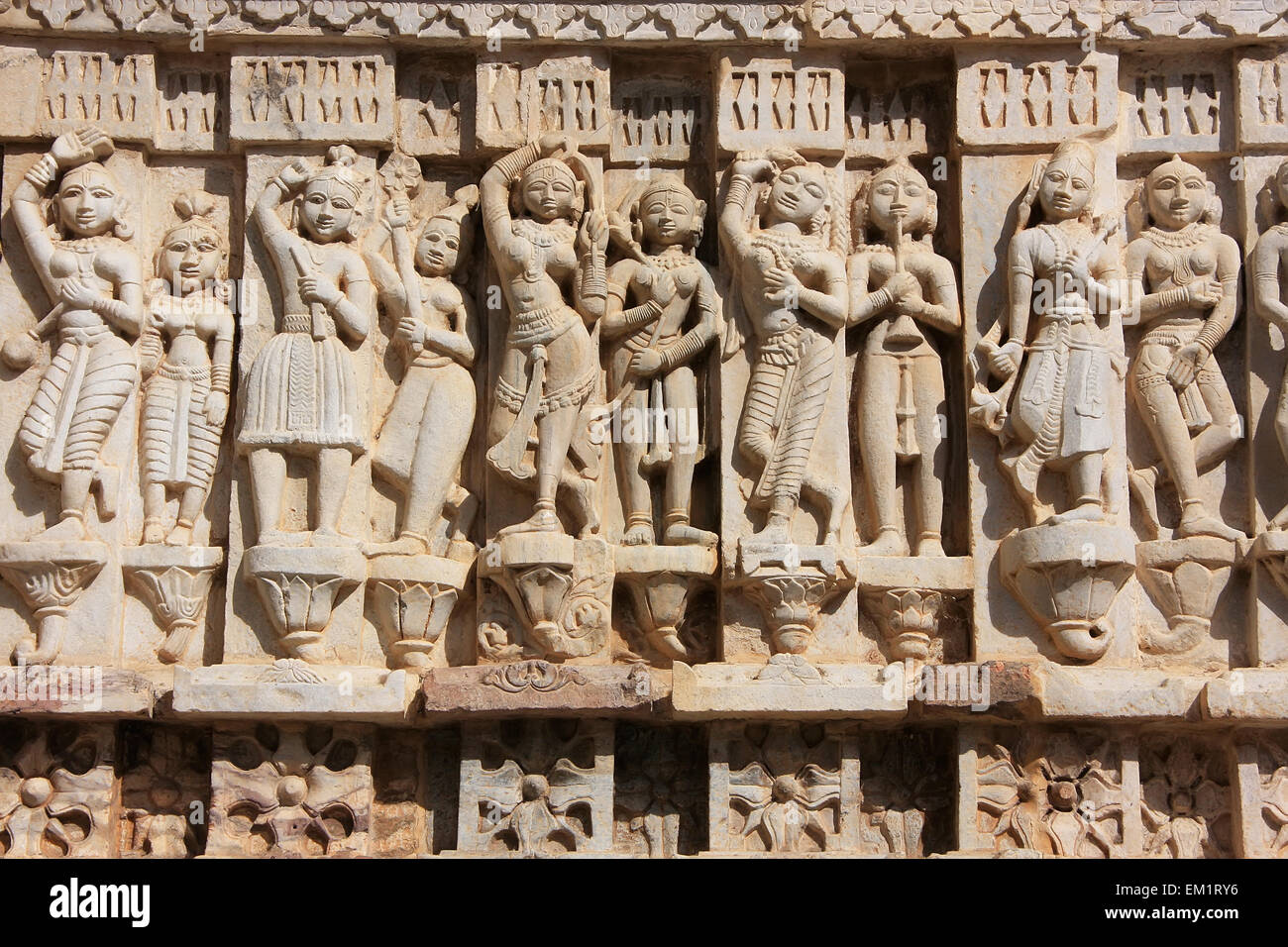 Decorative carving, Jagdish temple, Udaipur, Rajasthan, India Stock Photo