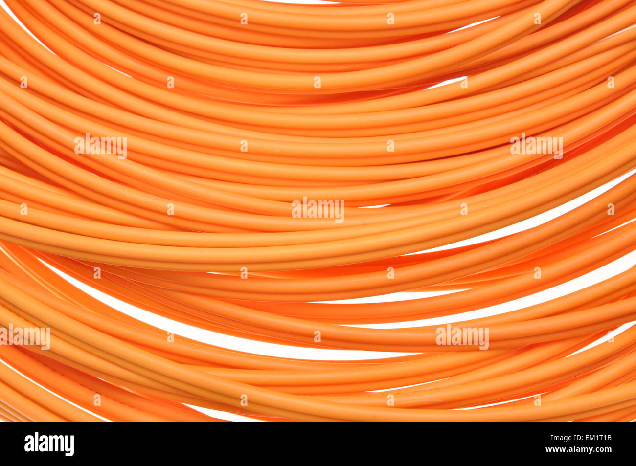 Orange multimode fiber optical cables Stock Photo Alamy