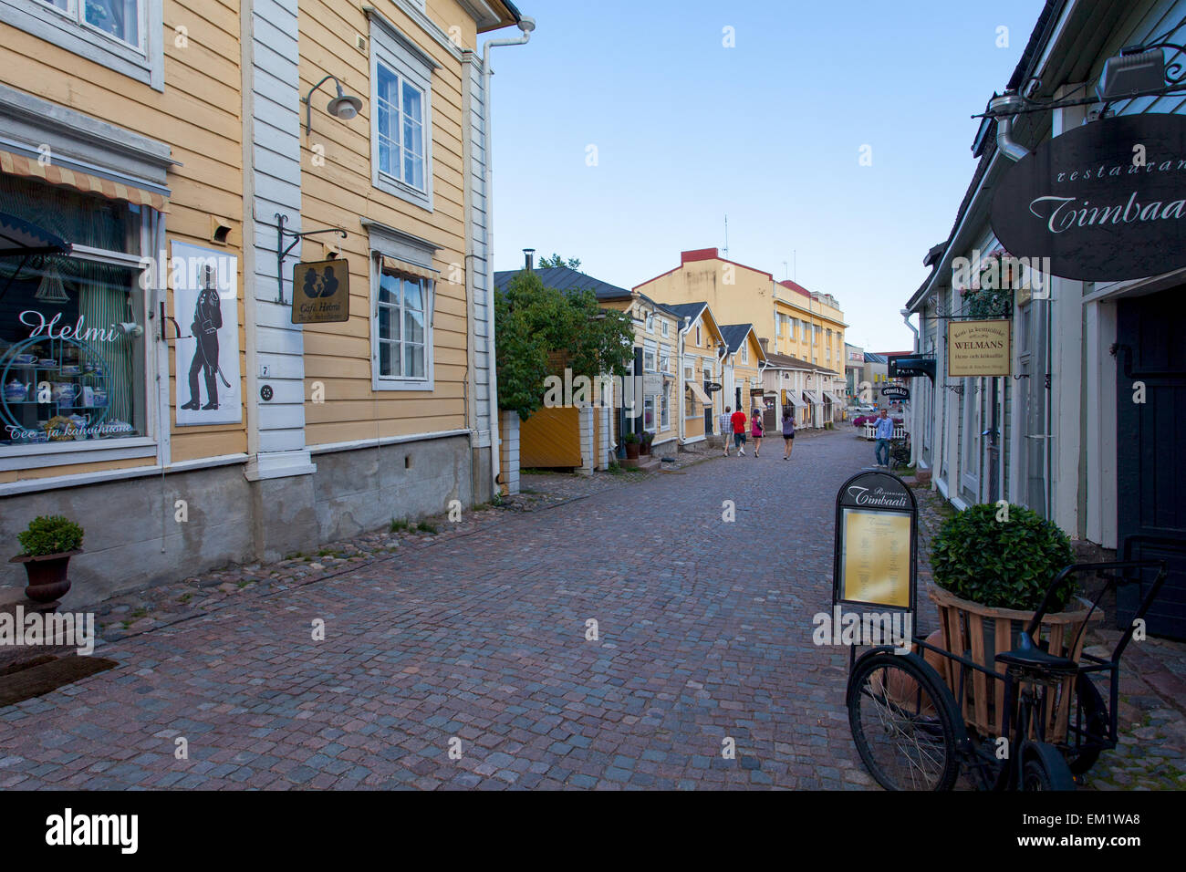 Street in Porvoo Finland North Europe old town city Stock Photo
