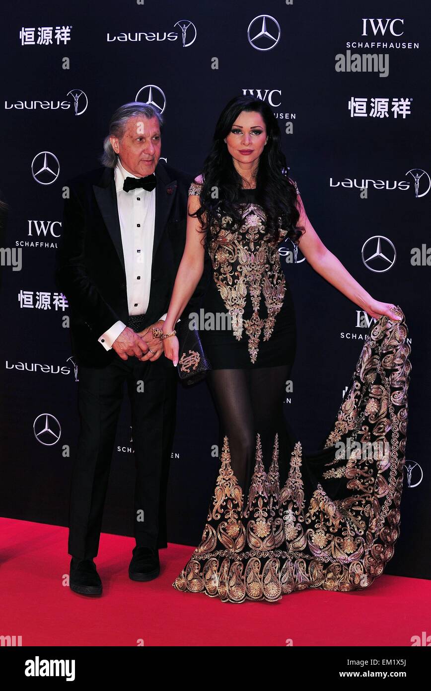 Shanghai, China. 15th April, 2015. Romanian former tennis player LLIE