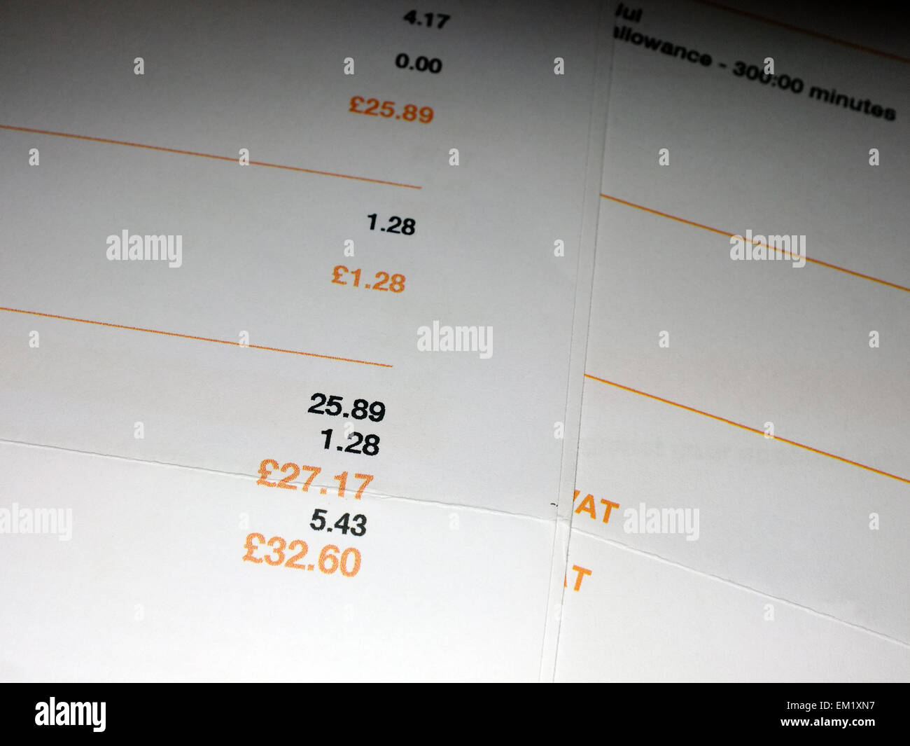A stack of mobile phone bills Stock Photo Alamy