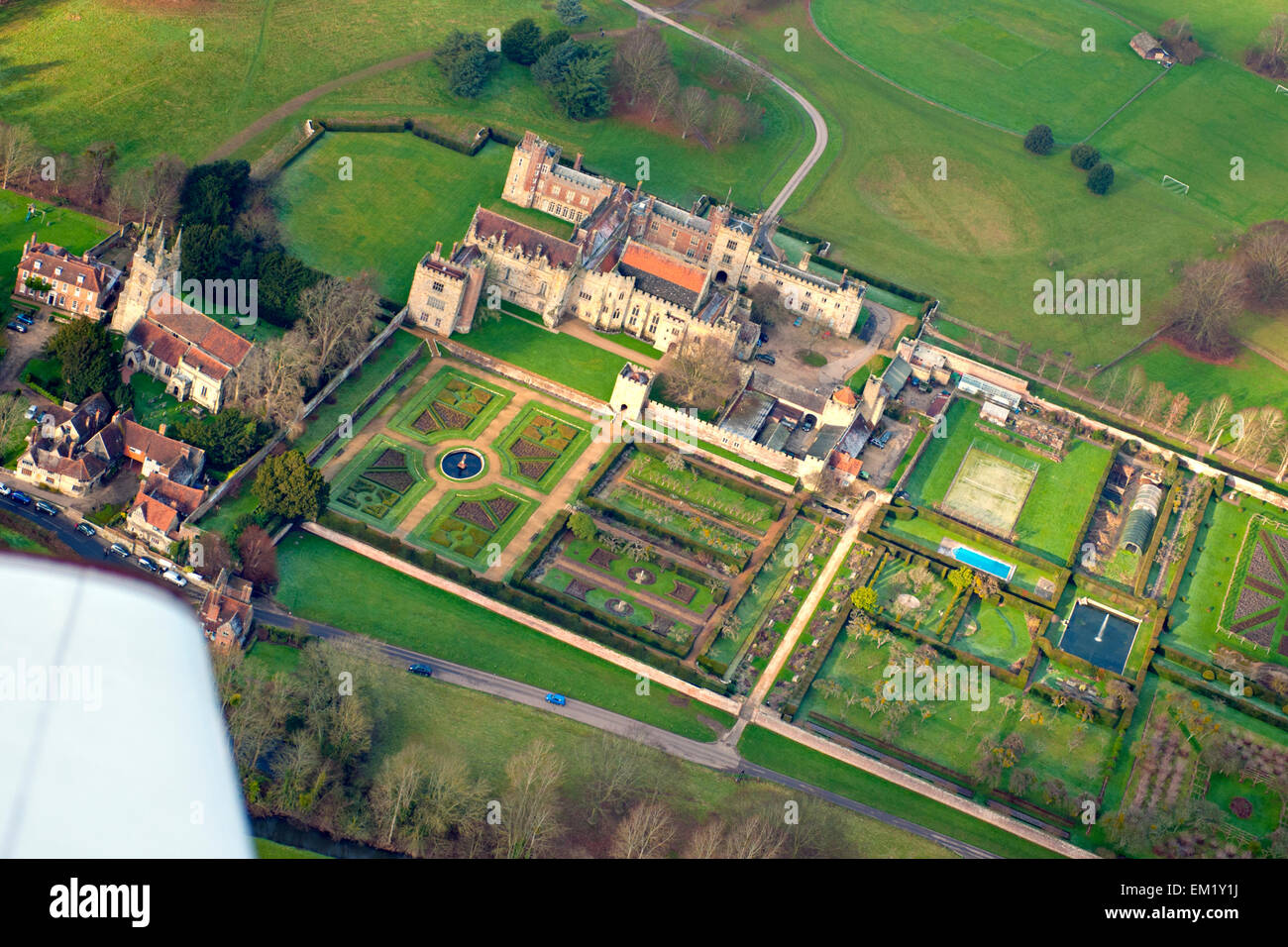 Aerial view of Penshurst Place, Kent. UK Stock Photo Alamy