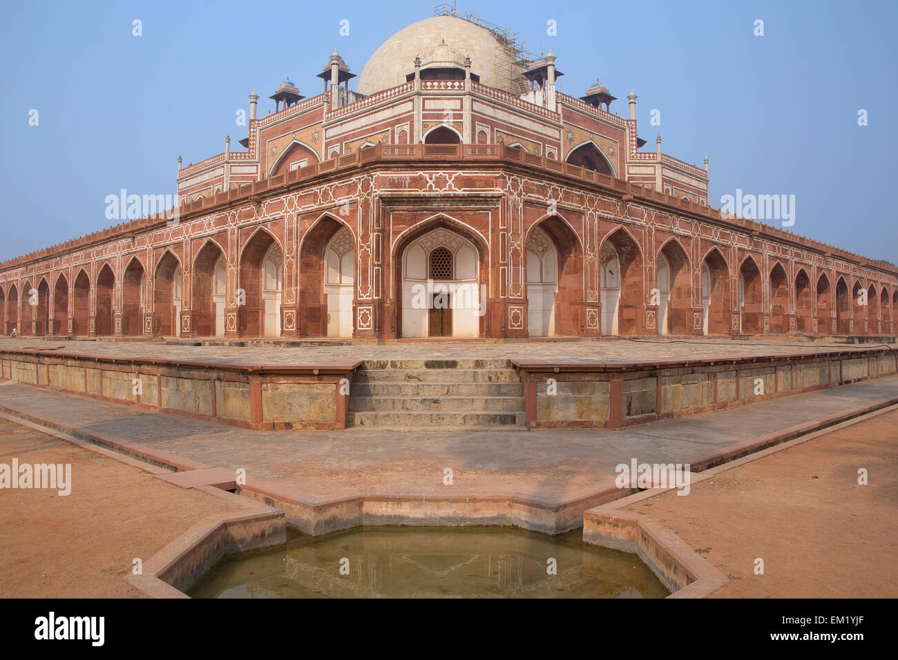 Humayun's Tomb in Delhi, India. It was the first garden-tomb on the Indian subcontinent. Stock Photo
