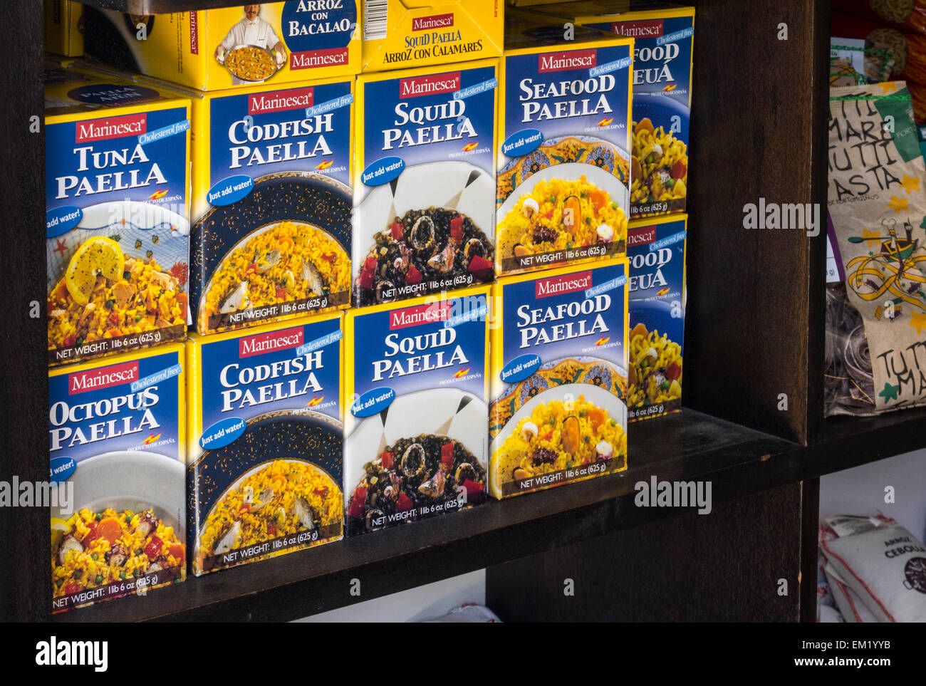 Instant paella in a box Stock Photo Alamy