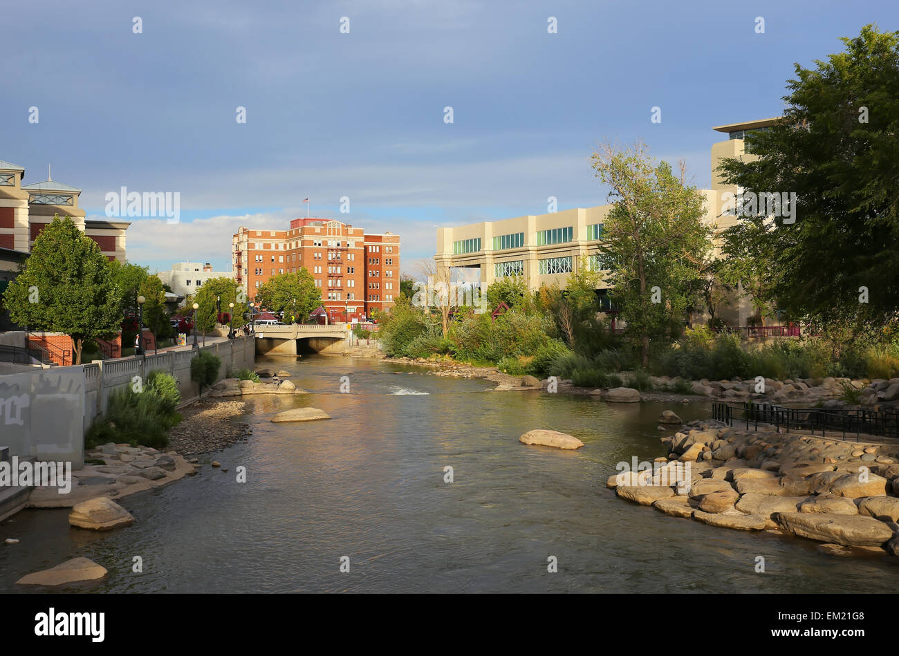 Truckee river in downtown Reno, Nevada, USA Stock Photo Alamy