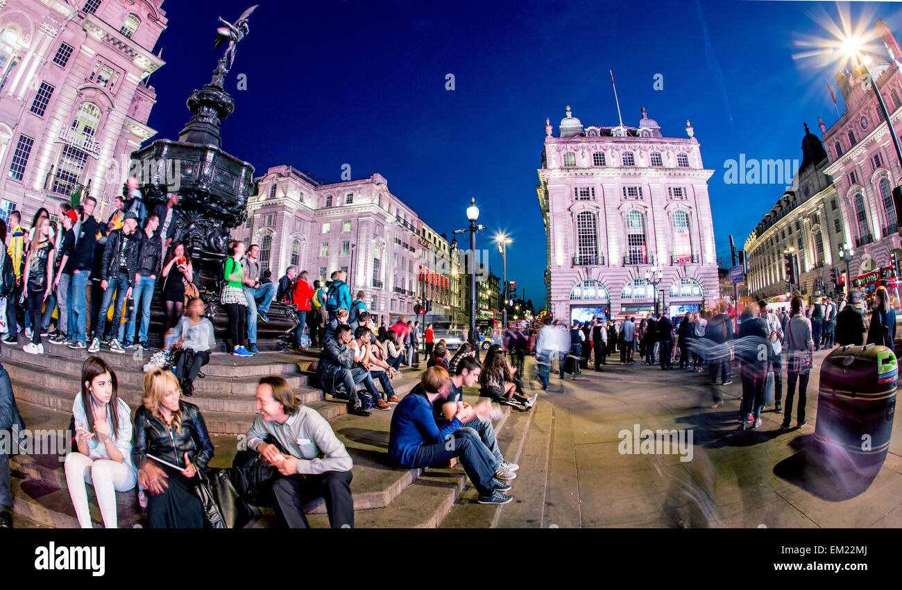 Piccadilly Circus at Night London UK Stock Photo Alamy