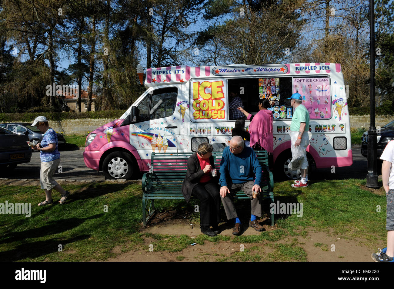 Ice cream van in Great Ayton in North Yorkshire, England, Great Britain