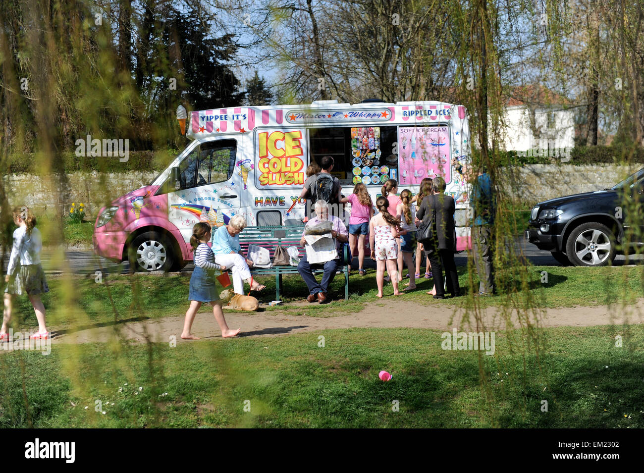 Ice cream van in Great Ayton in North Yorkshire, England, Great Britain