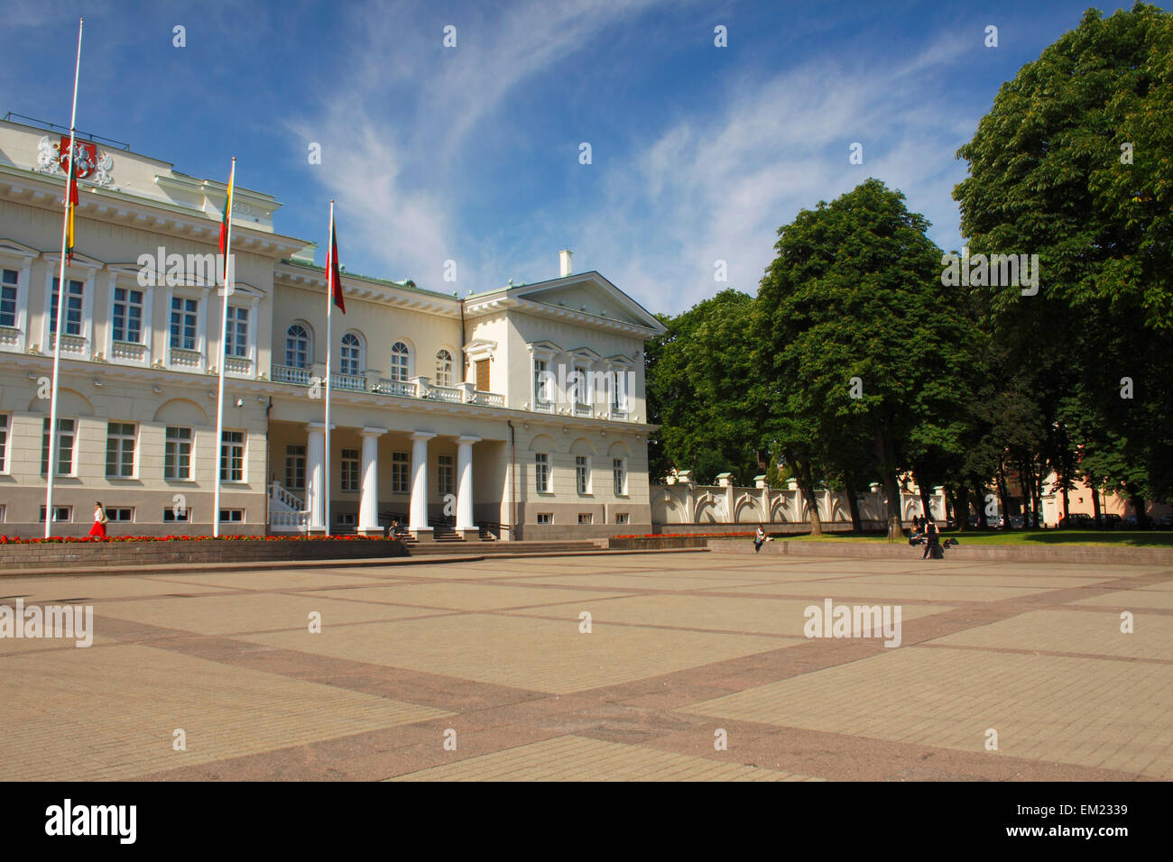 Presidential Palace In The Old Town Of Vilnius; Lithuania Stock Photo