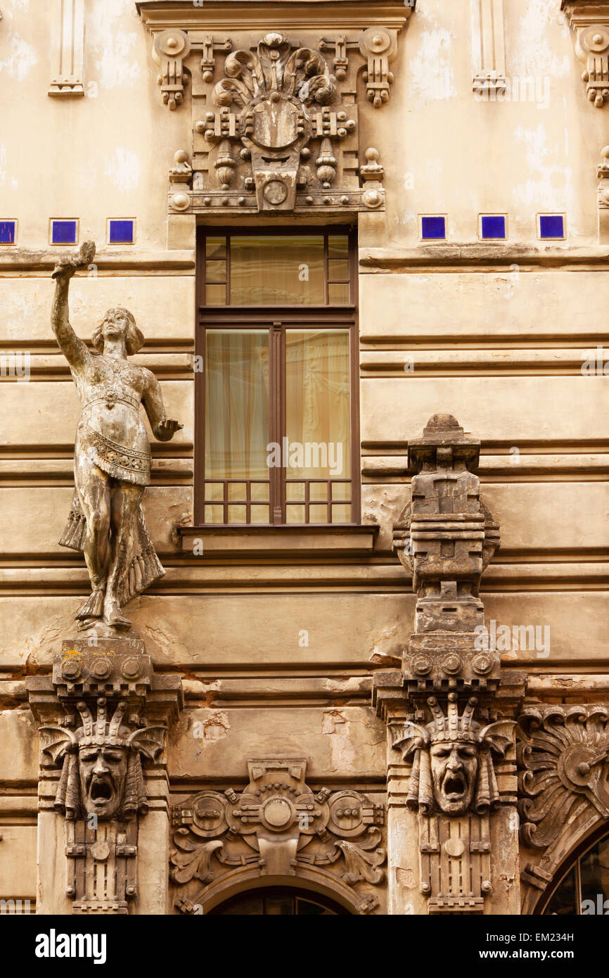 Art Nouveau Architecture; Riga Latvia Stock Photo