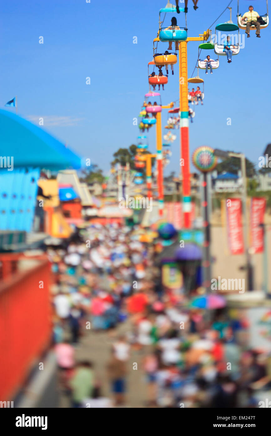 Boardwalk And Aerial Ride Santa Cruz California United States Of