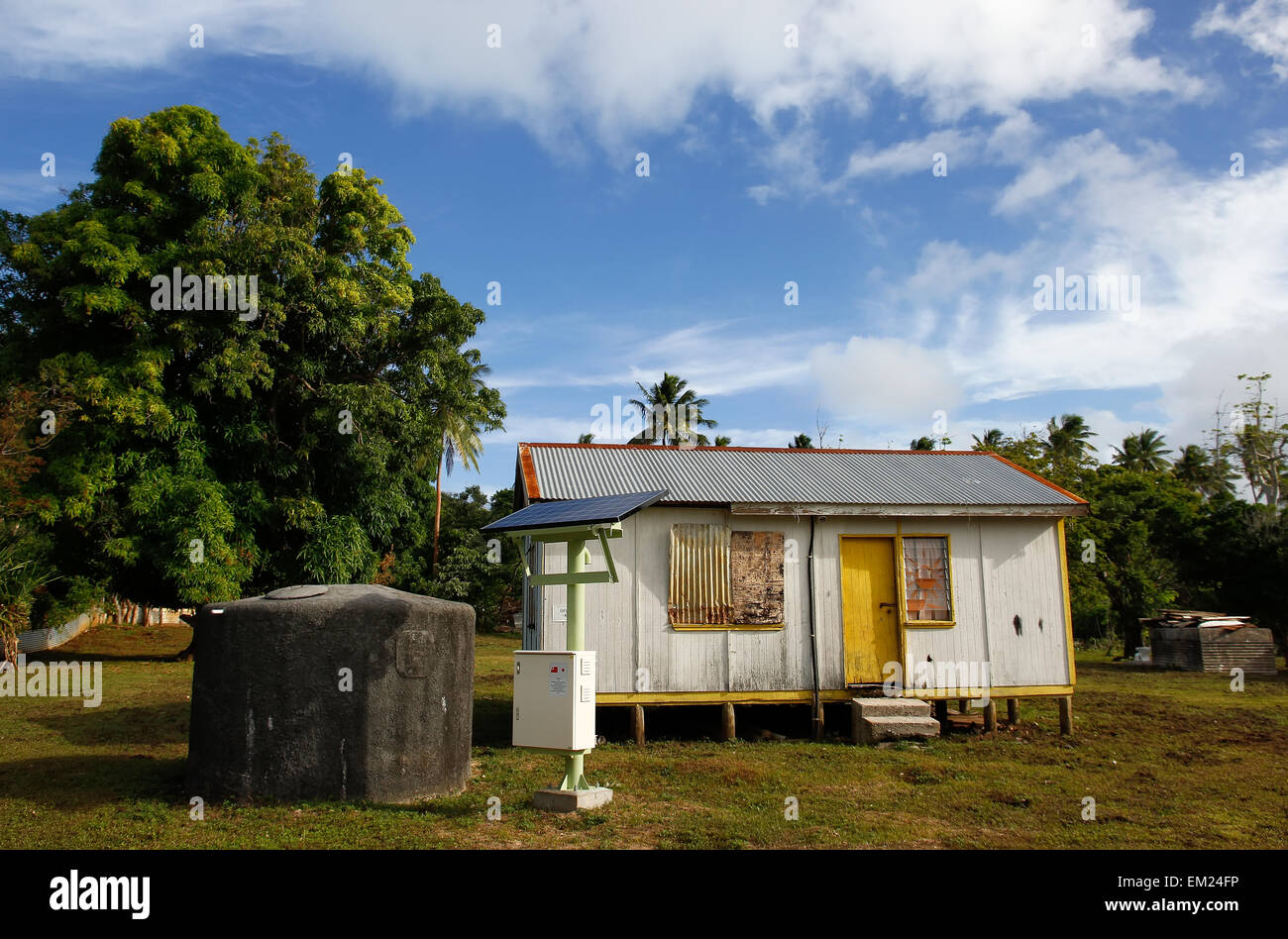 Local house on Ofu island, Vavau group, Tonga Stock Photo