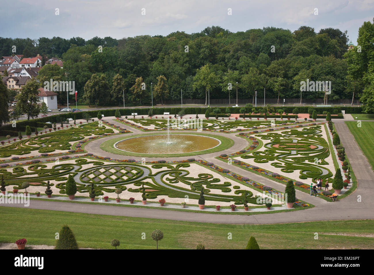 Formal Baroque Gardens At Ludwigsburg Palace; Ludwigsburg Baden-Wurtenburg Germany Stock Photo