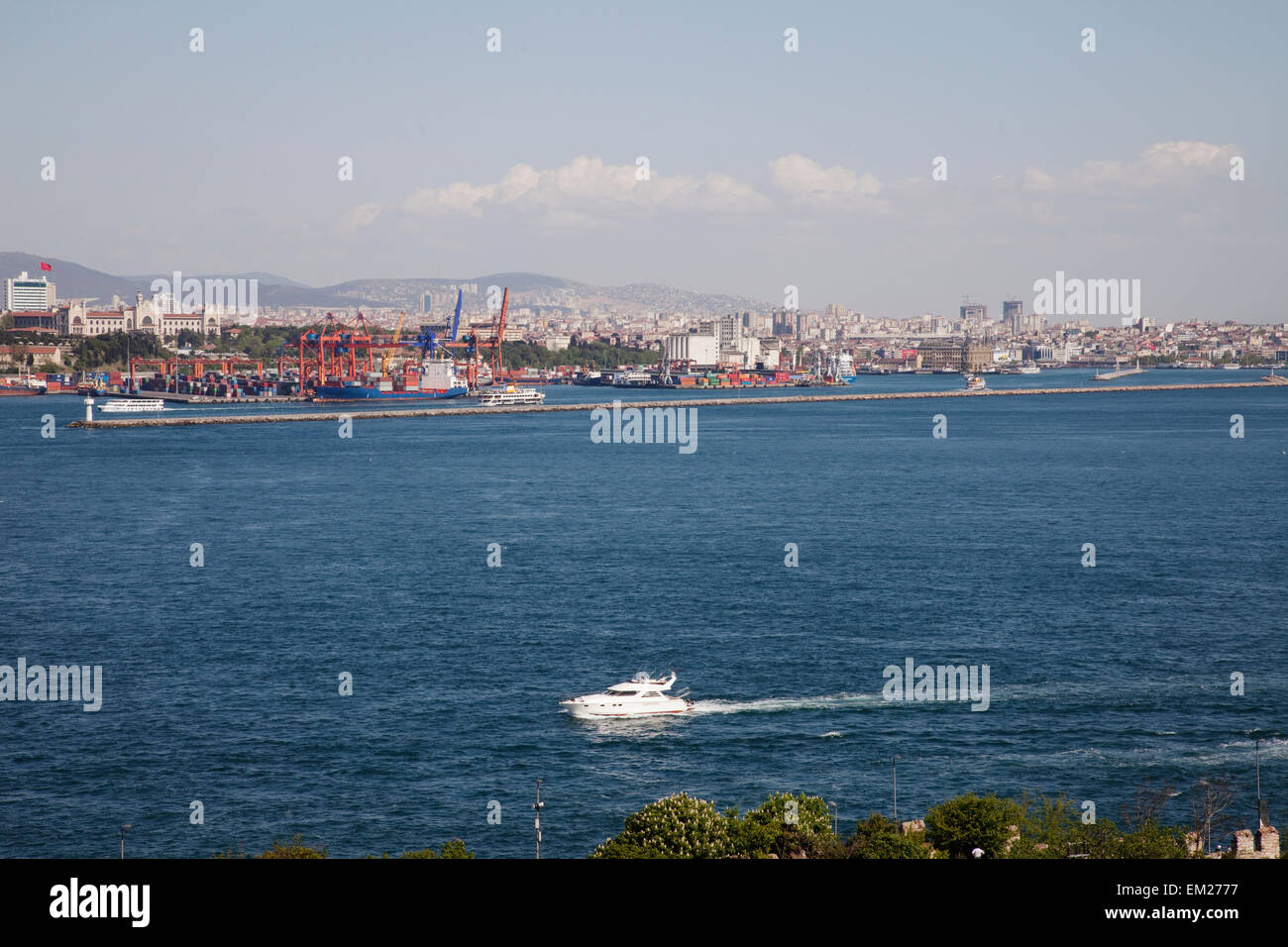View Of Istanbul Across Bosphorus River From Topkapi Palace; Istanbul ...