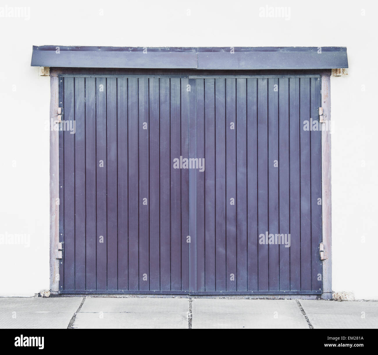 Metal brown gates of the private garage Stock Photo Alamy