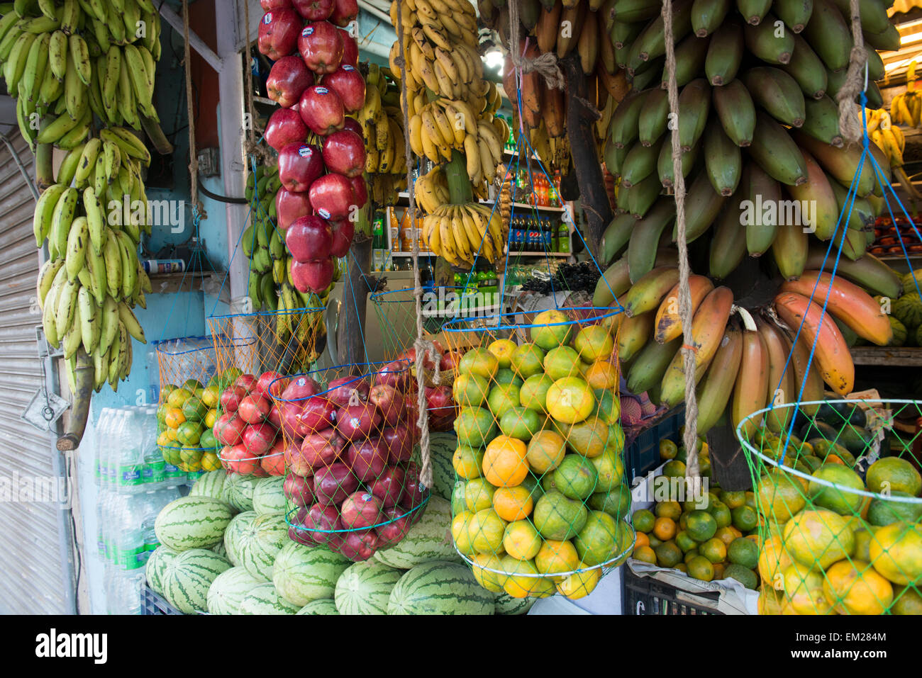 Fruit store in Kumily, Kerala India Stock Photo - Alamy