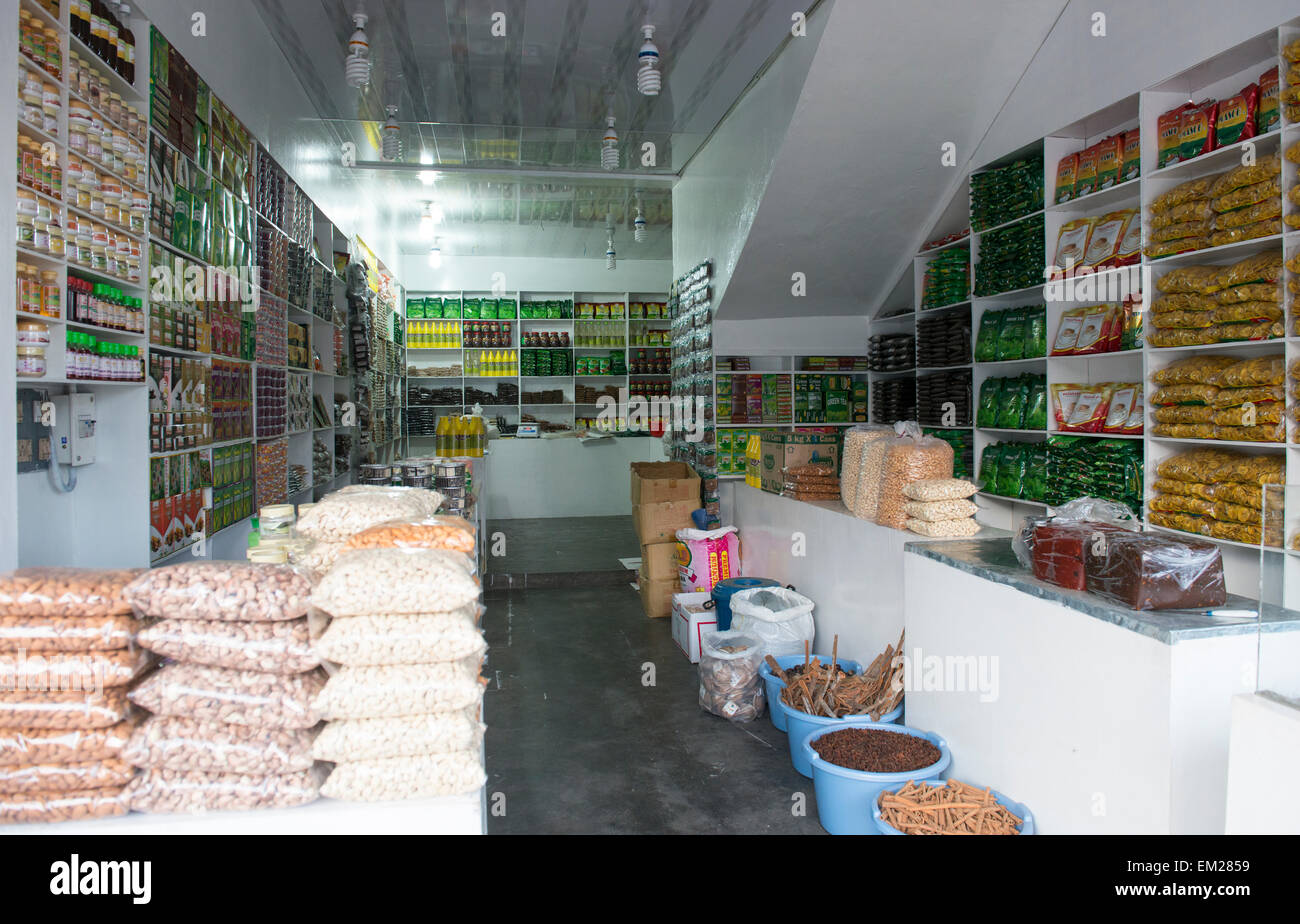 Spice shop in Kumily, Kerala India Stock Photo Alamy