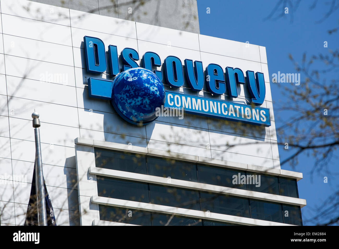 An exterior view of the headquarters of Discovery Communications in