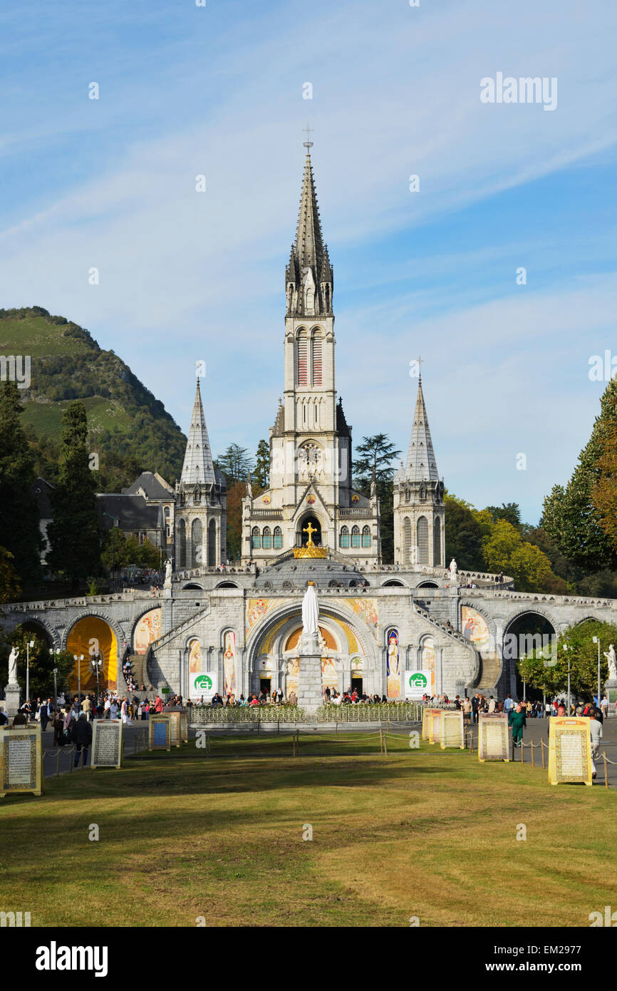 Sanctuary Of Our Lady Of Lourdes; Lourdes HautesPyrenees France Stock