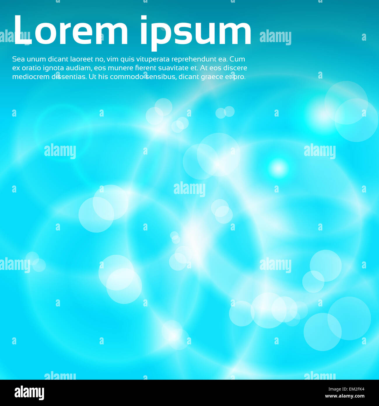 Abstract Blue Water Lights Background Copy Space Stock Photo Alamy