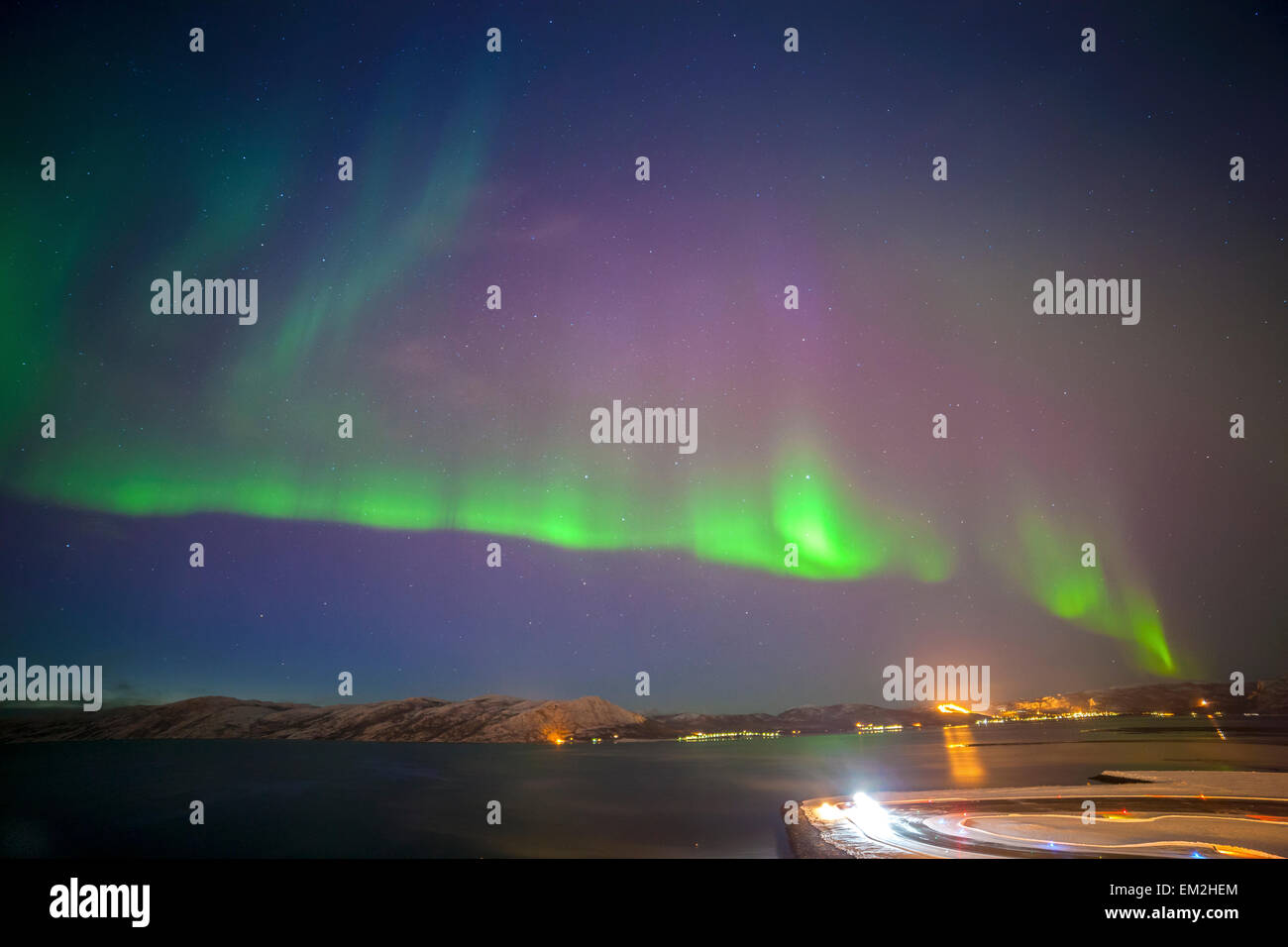 Aurora Borealis,  (Polar Aurorae) ,Northern Hemisphere, Stock Photo