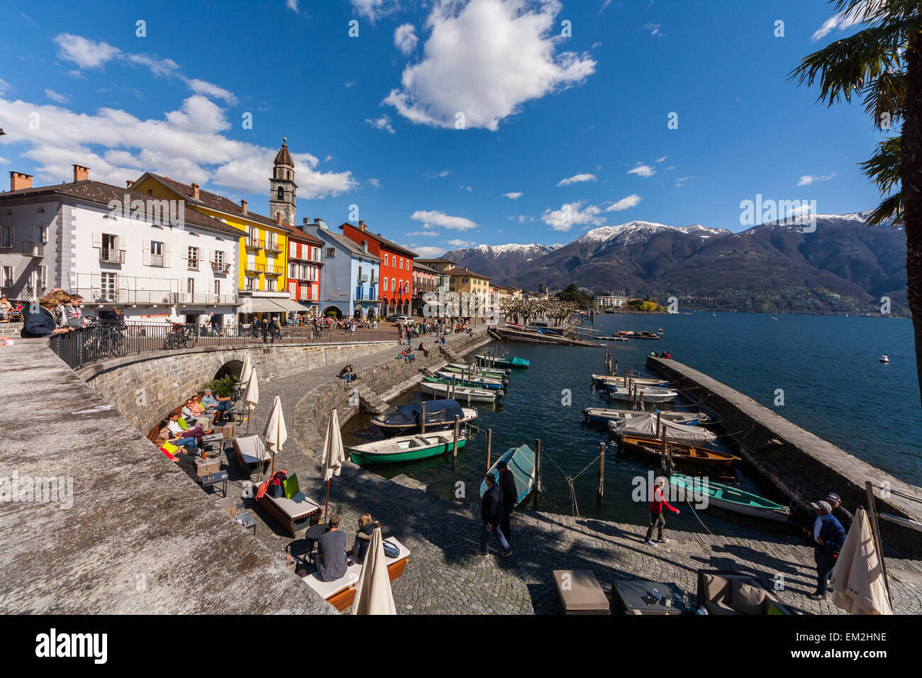Ascona , Lake Maggiore , Ticino , Switzerland Stock Photo