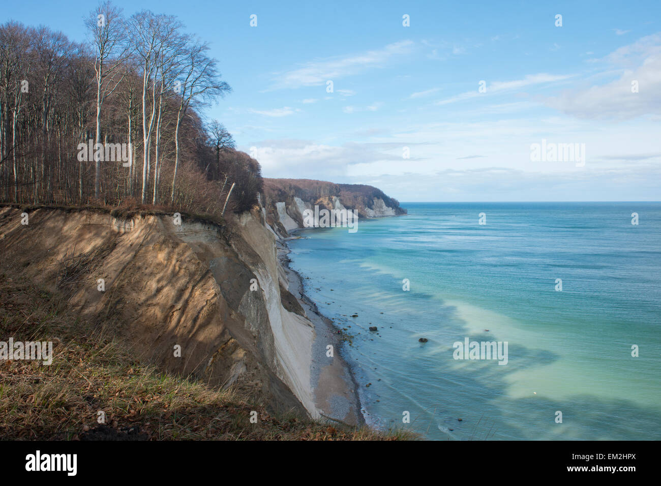Chalk cliffs, Jasmund National Park, Ruegen, Mecklenburg-Western ...