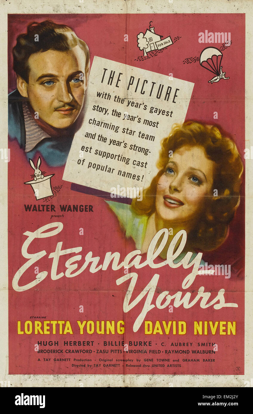 Eternally Yours  - Movie Poster Stock Photo
