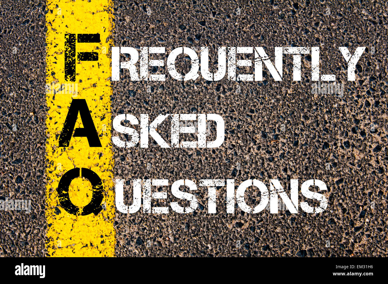 Acronym FAQ Frequently Asked Questions Stock Photo Alamy