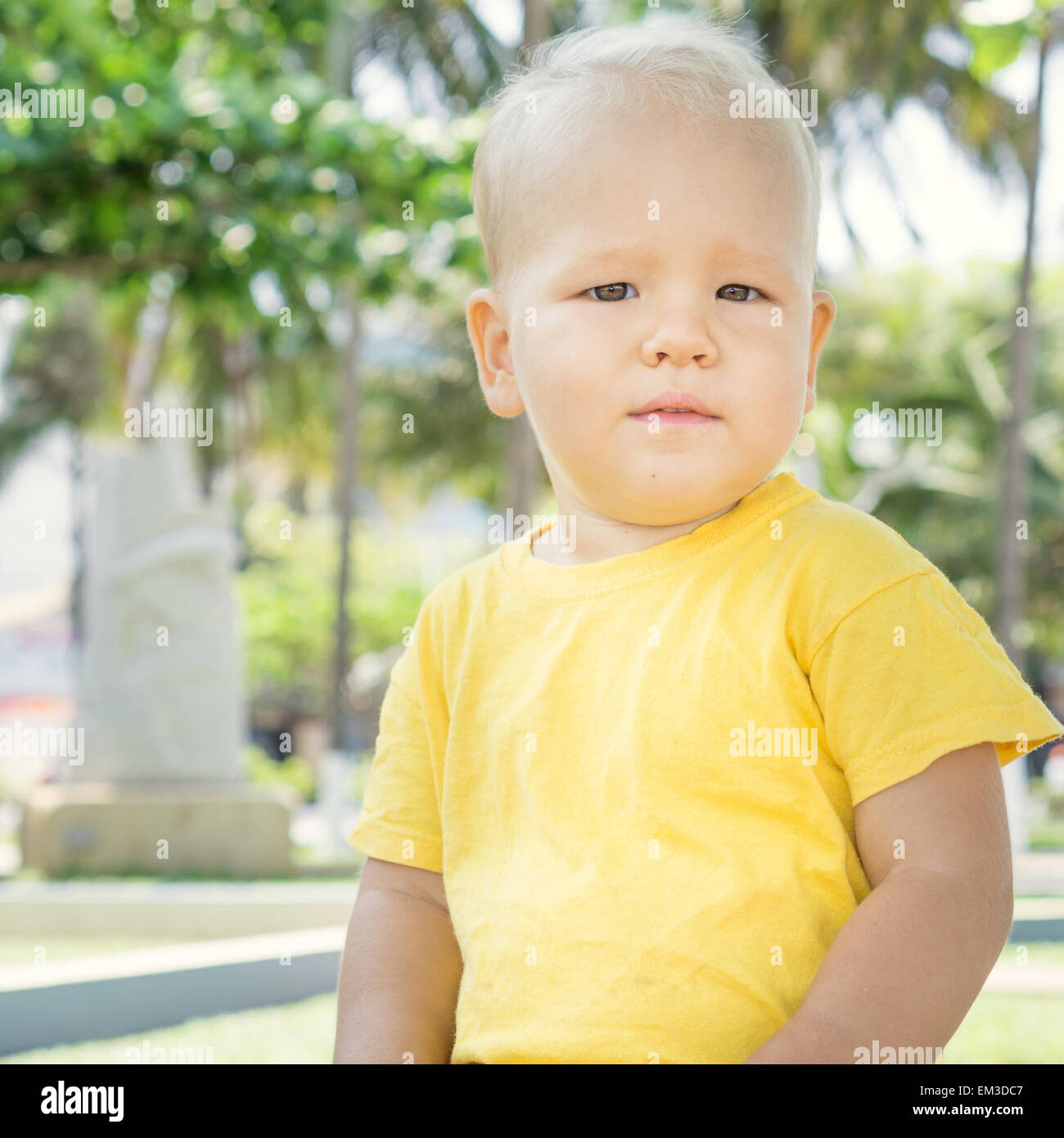 Outdoor portrait of the cute baby Stock Photo - Alamy