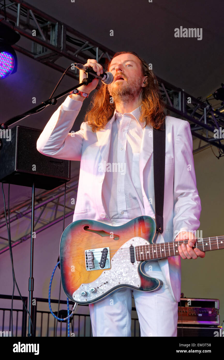 Tunng, Radio 3 Stage, Womad 2014 World Music Festival, England Stock