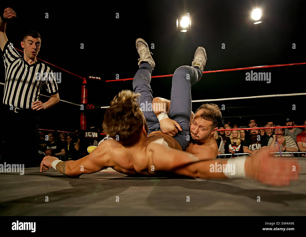 Insane Championship Wrestling (ICW) at Liverpool O2 Academy  Featuring: Atmosphere Where: Liverpool, United Kingdom When: 11 Oct 2014 Stock Photo