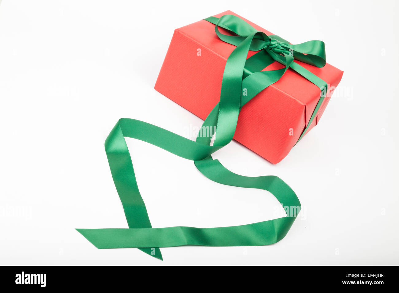 Christmas present with heart shape Stock Photo