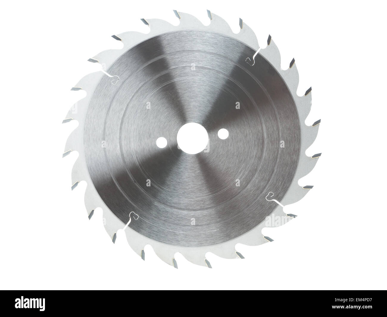 Circular saw blade isolated on white Stock Photo