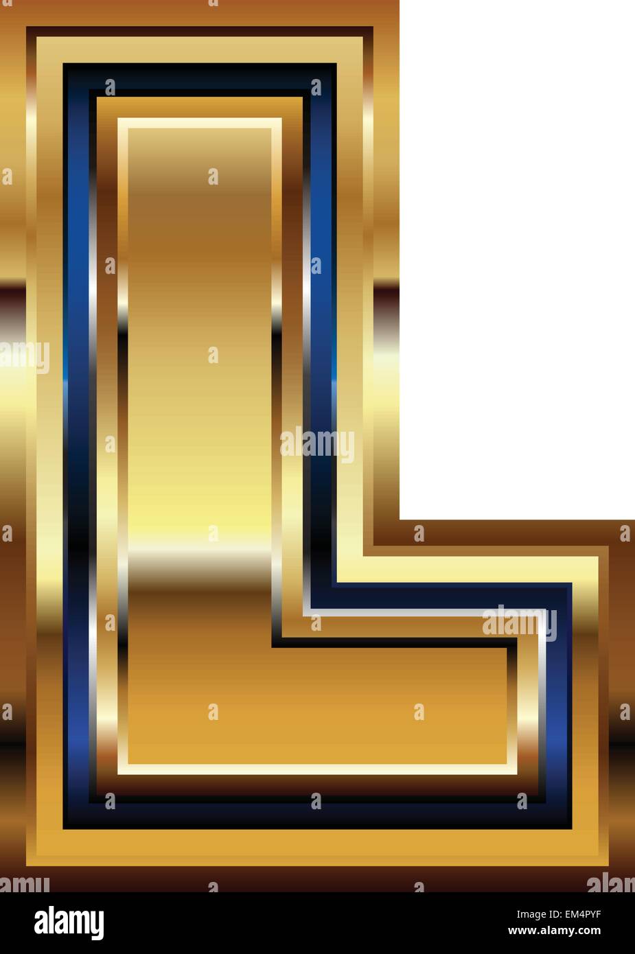 Golden Font illustration LETTER L Stock Vector Image & Art - Alamy