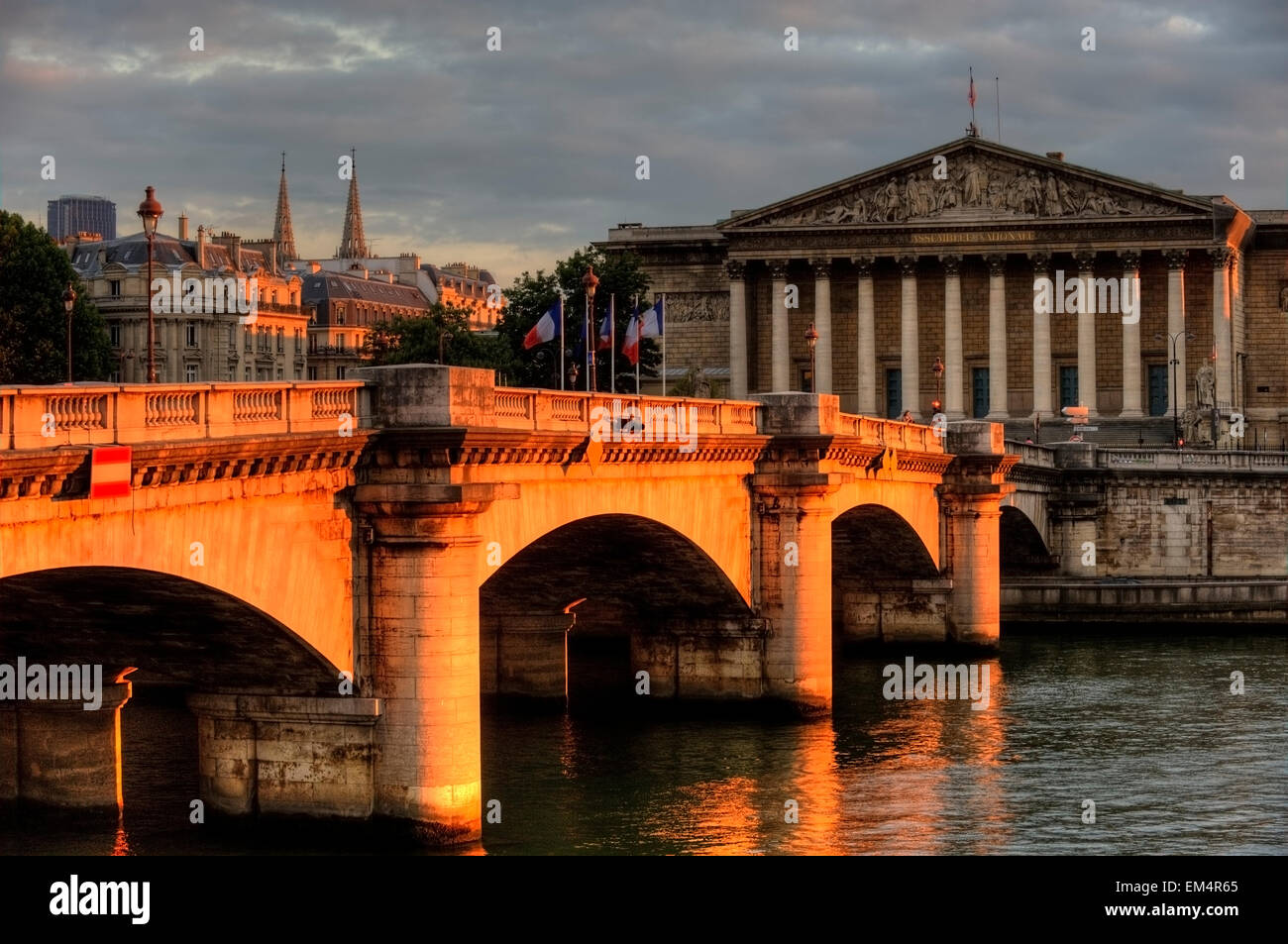 Pont de la concorde, Paris, Ile de France, Frankreich, Europa Stock Photo
