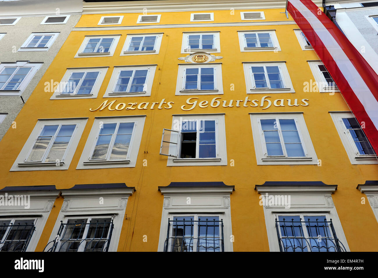 House of birth Wolfgang Amadeus Mozart Salzburg Austria Europe Stock