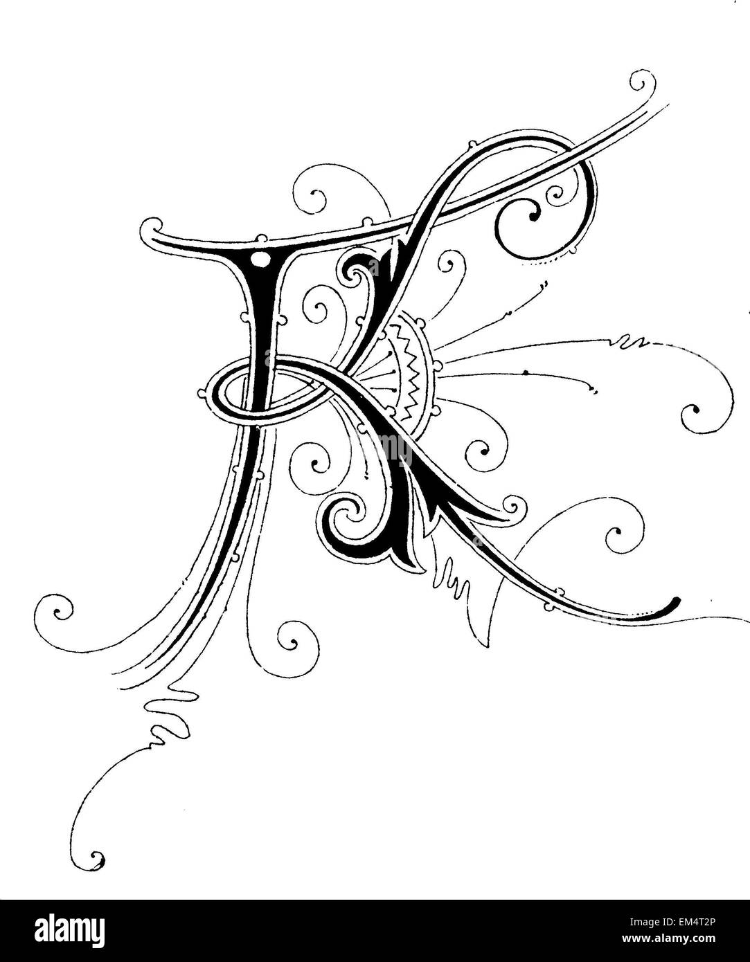 Sketch font letter k Royalty Free Vector Image