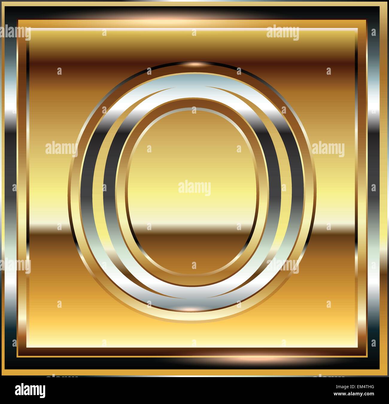 Golden Font illustration LETTER O Stock Vector Image & Art - Alamy