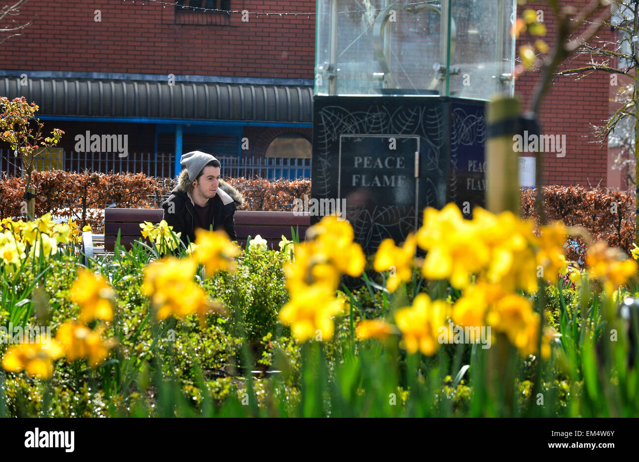 Man uk park bench lonely hi-res stock photography and images - Alamy