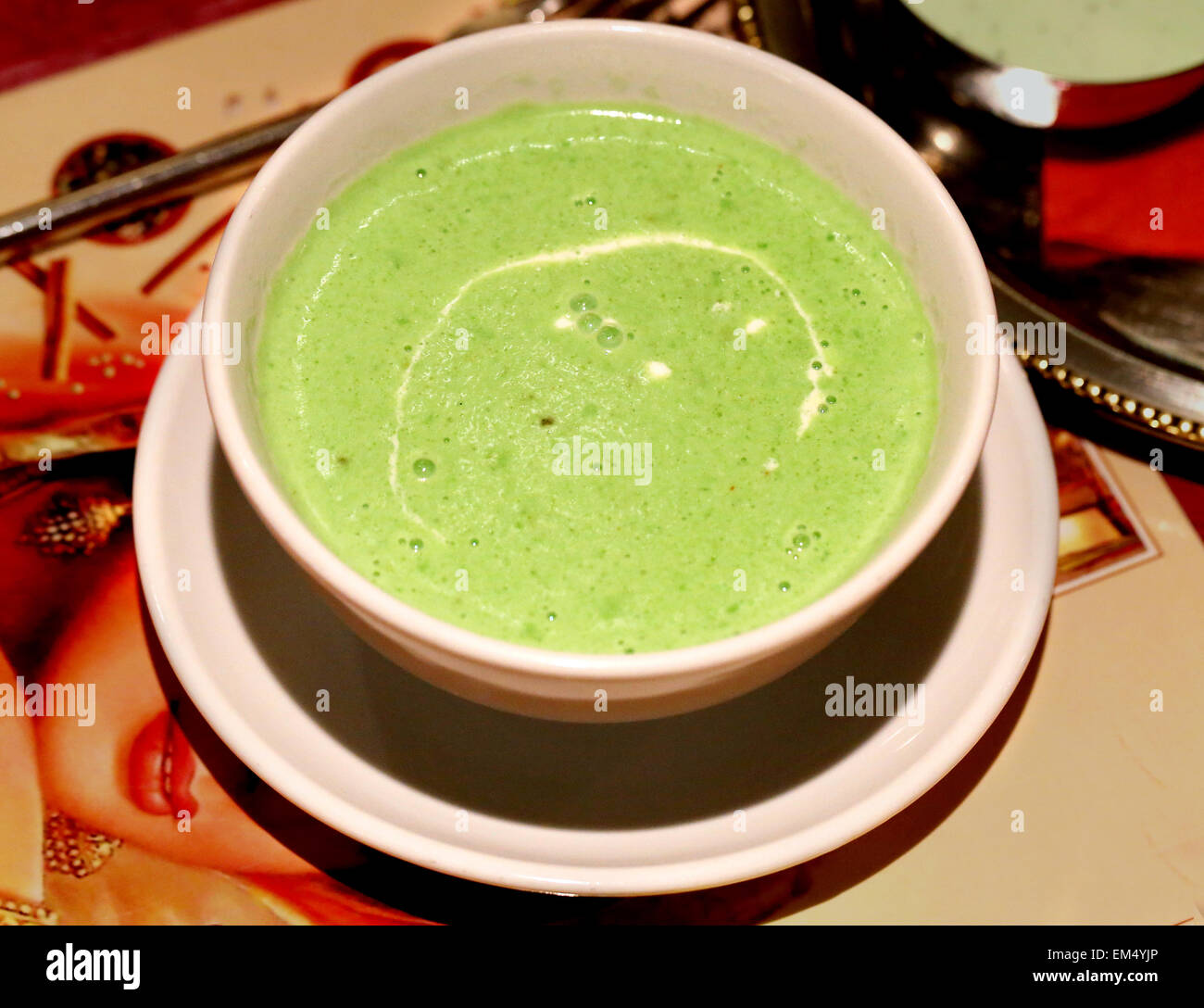 Indian pea soup is photographed close up Stock Photo