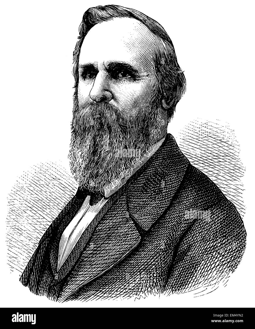 Rutherford Birchard Hayes (born October 4, 1822 ) Stock Photo